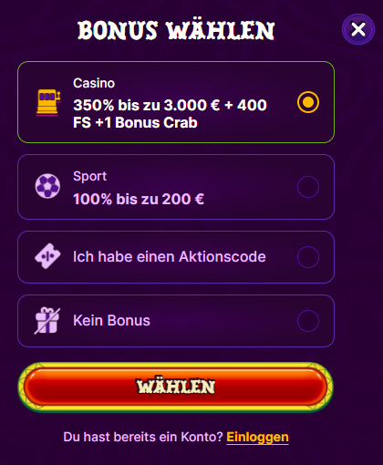 Beim 20 Euro Startguthaben ohne Einzahlung wird das Guthaben manchmal in Teilbeträgen statt auf einmal gutgeschrieben.