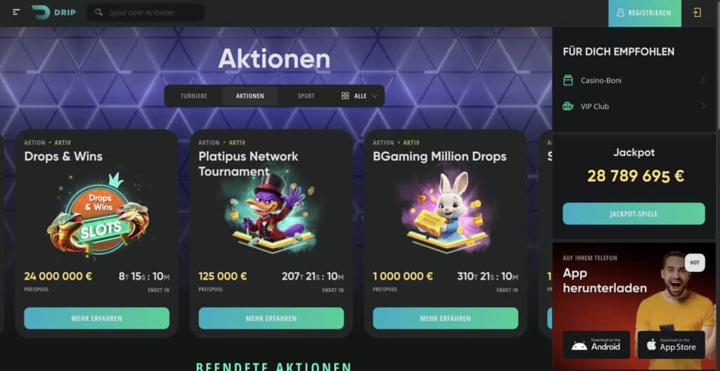 Drip Casino Bonus