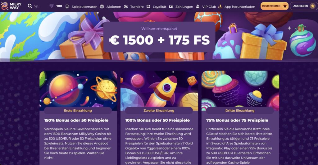 MilkyWay Casino Bonus