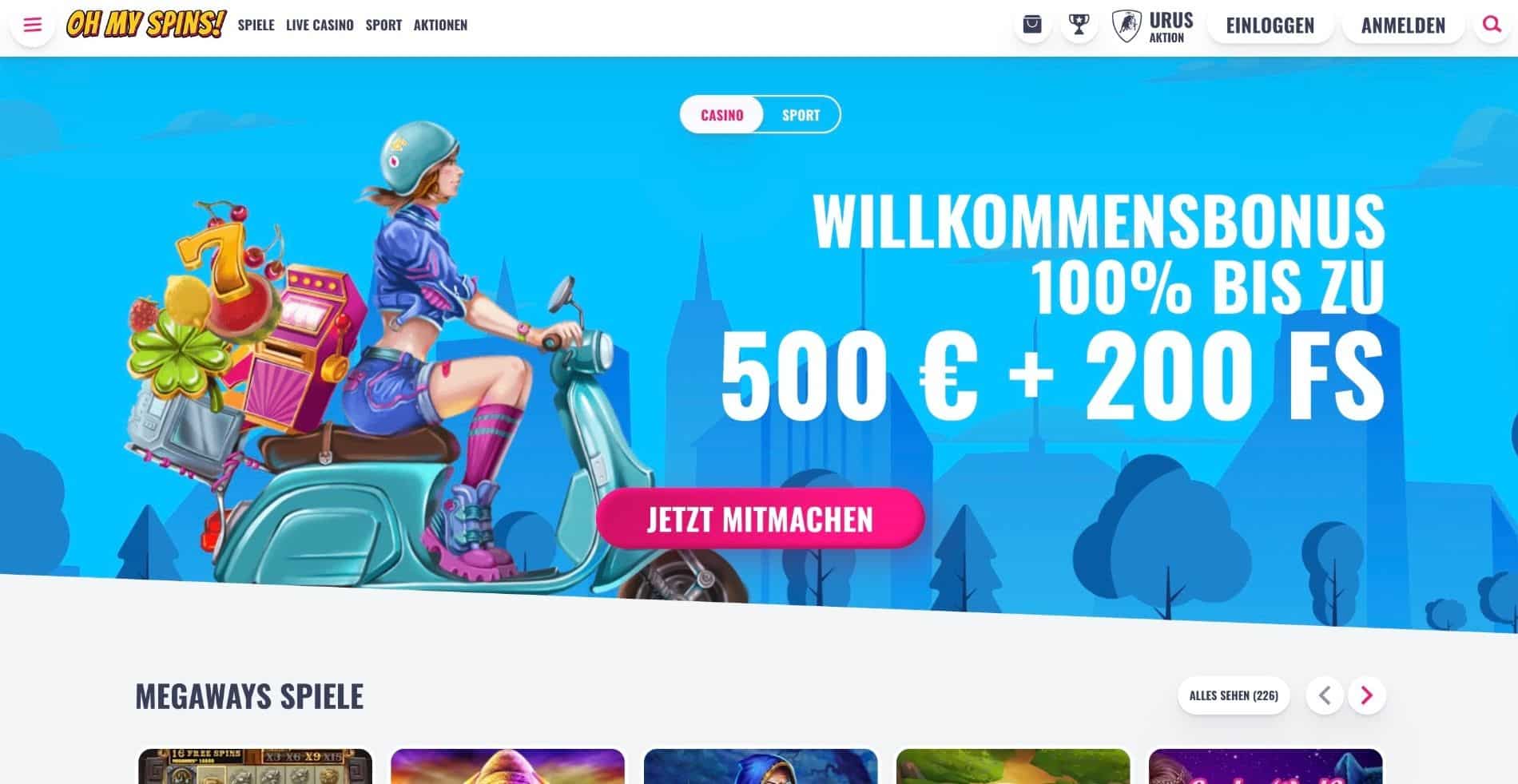 Ohmyspins Online Casino